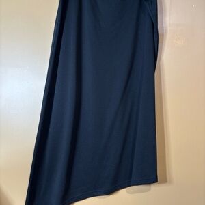 HC541. Nina Leonard Skirt Size XL A-Symmetric Black Skirt